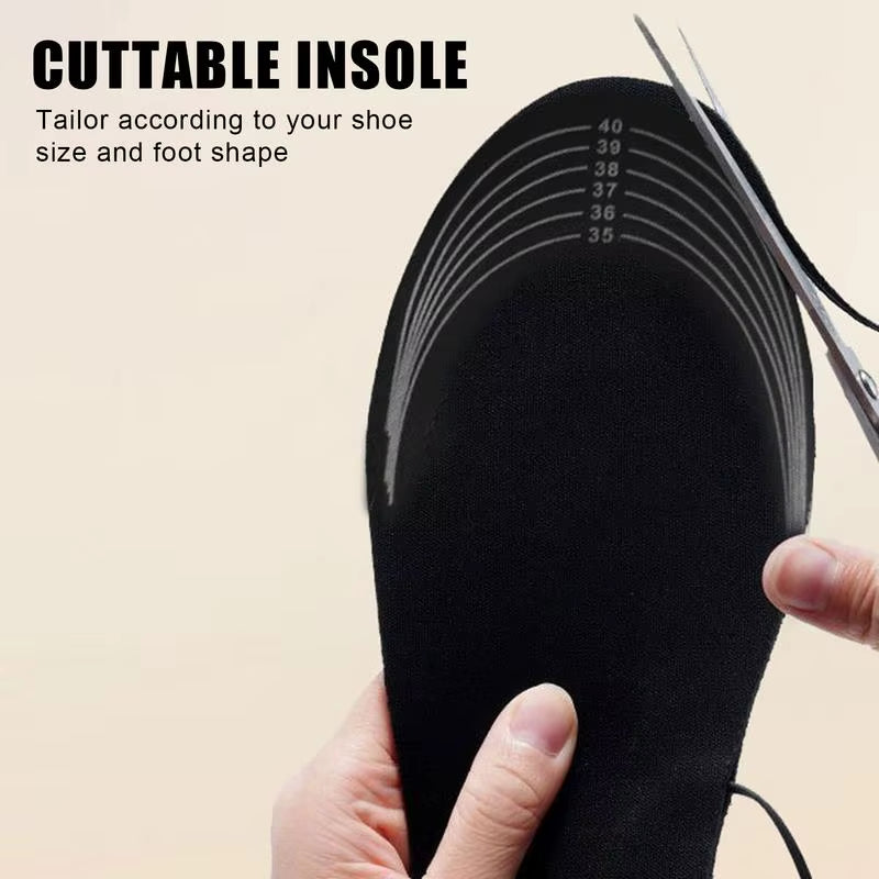 USB Heated Shoe Insoles Feet Warm Sock Pad Mat Electrically Heating Insoles Washable Winter Warm Thermal Insoles Unisex